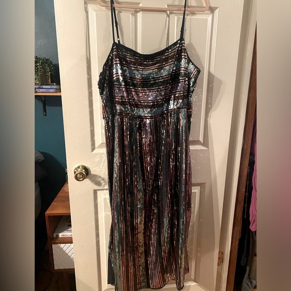 Eloquii Striped Sequin Slip Dress - Picture 2 of 4